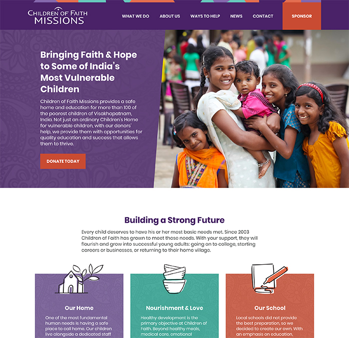 Homepage of Children of Faith Missions